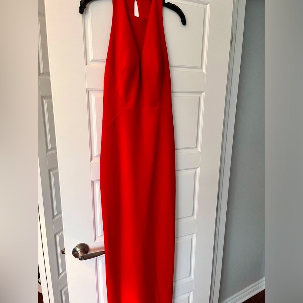JS COLLECTIONS - RED BACK CUTOUT SLEEVELESS DRESS - Picture 3 of 4